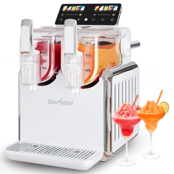 CozyHom Dual-Tank Slushie Machine for Home: 169oz Drink Maker with Quick Chill, 5 Modes & Easy Self-Cleaning, Keeps Drinks Frozen Up to 12 Hours