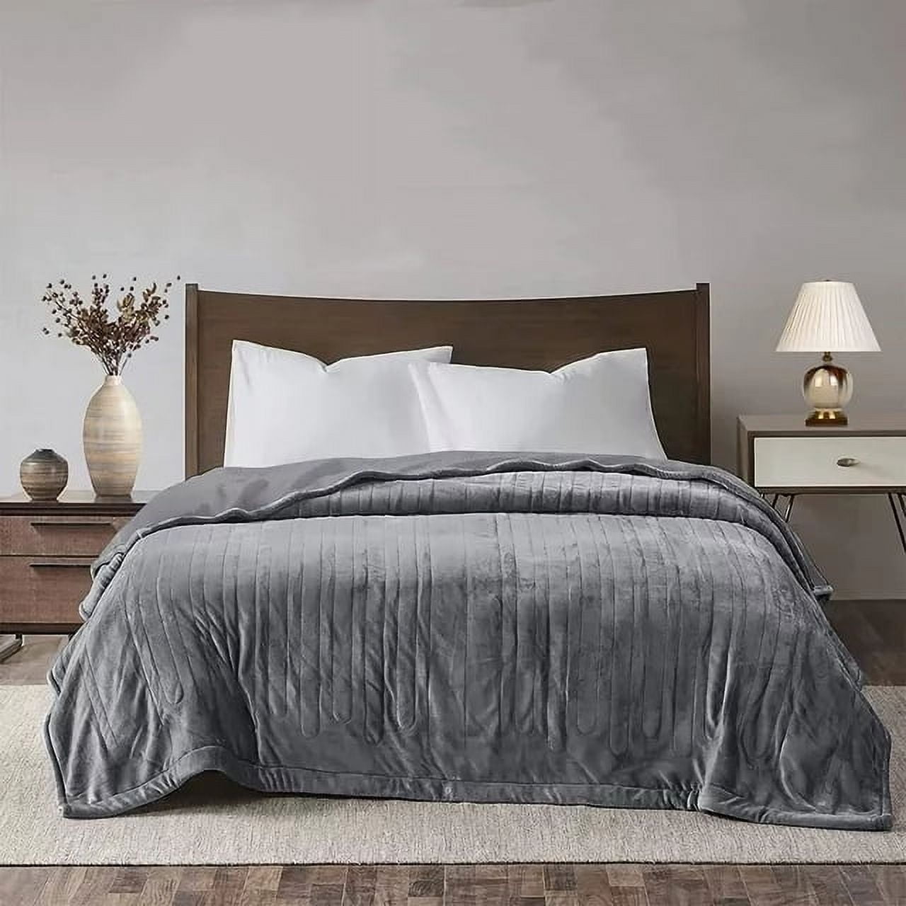 CozyHom King Size Electric Heated Blanket Dual Control 10 Heat Settings Auto Shut Off White Walmart
