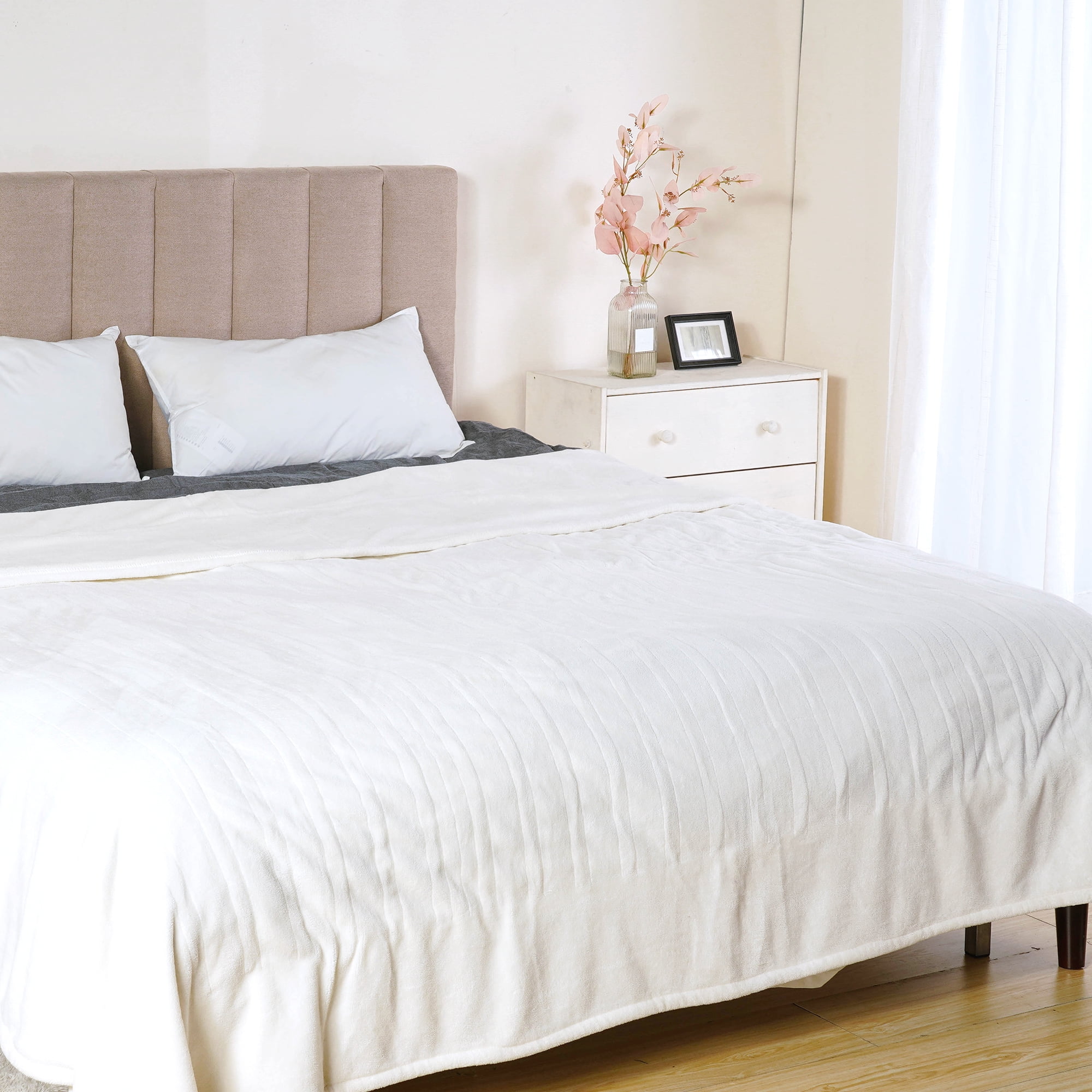 CozyHom King Electric Heated Blanket Dual Control, Electric Throw Bed