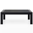 thumbnail image 1 of CozyHom Modern Outdoor Patio Aluminum Black Coffee Table, All Weather Metal Outdoor Rectangle Coffee Table Long Table, Black, 1 of 8