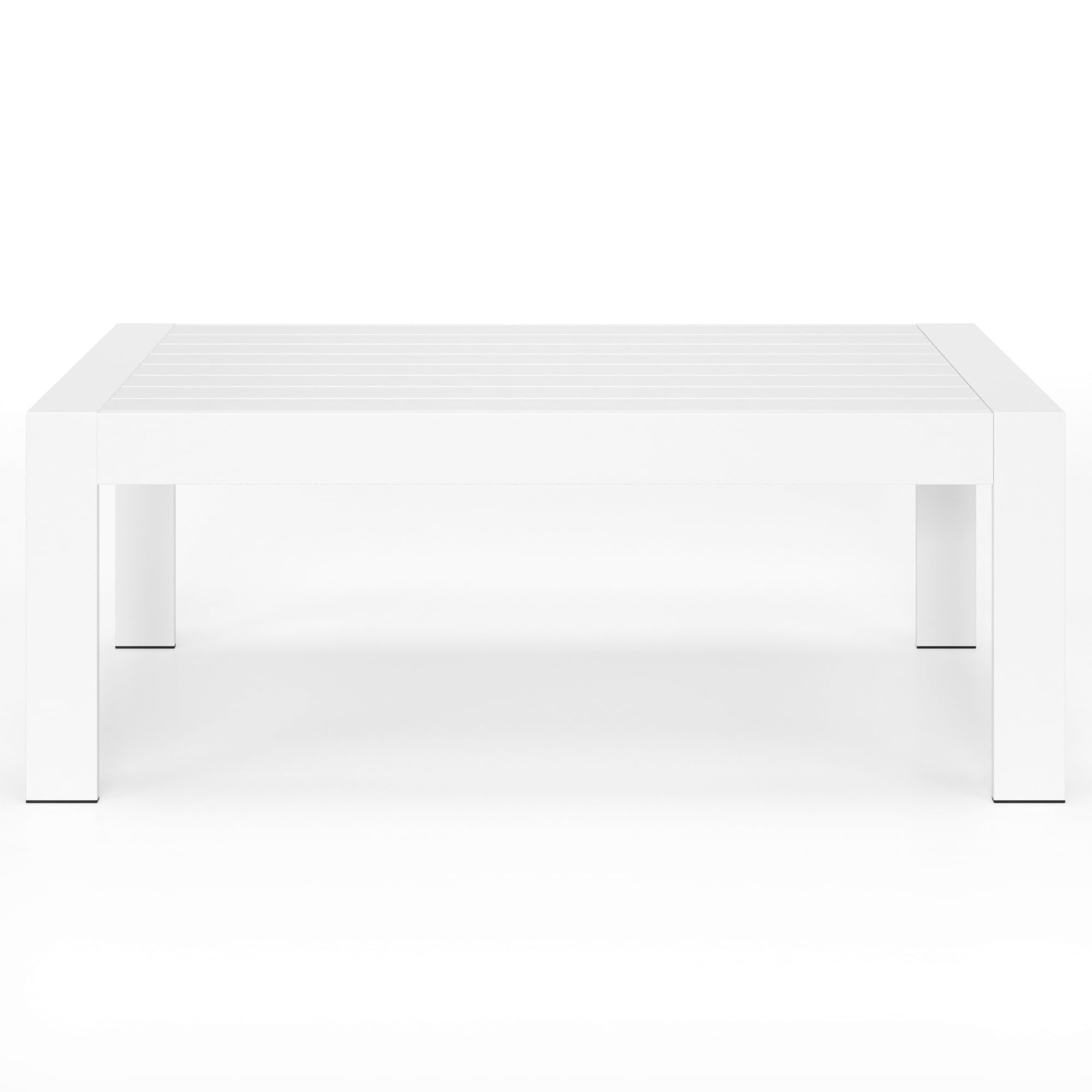 Better Homes & Gardens River Oaks Tile Top Coffee Table with AllWeather Wicker Shelf, White