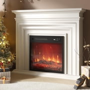 Cozy Home Electric Fireplace Insert with Remote, Adjustable Flame - 18 in, Black