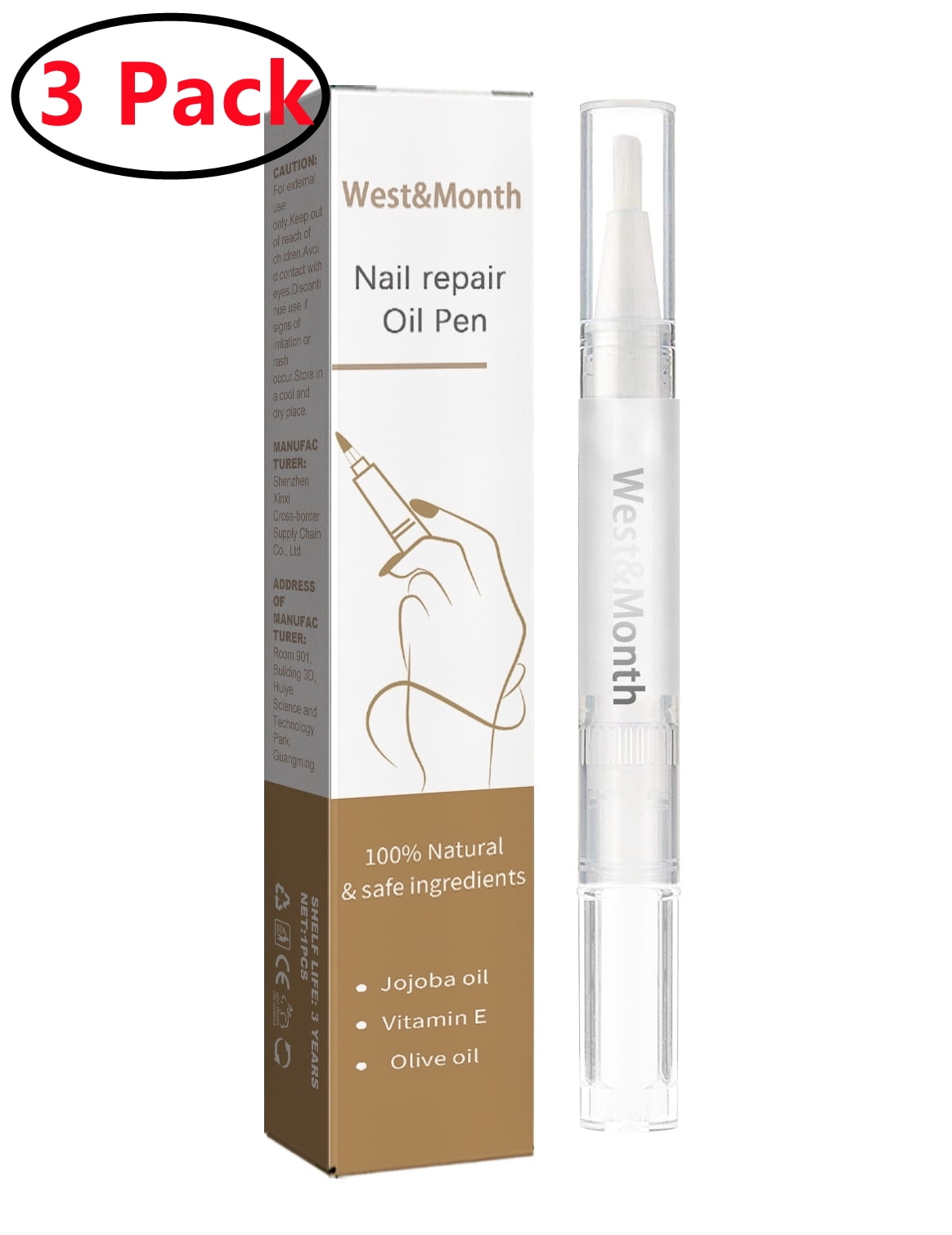 CozyHome 3 Pack Nail Strengthening Formula, Nail Growth & Conditioning