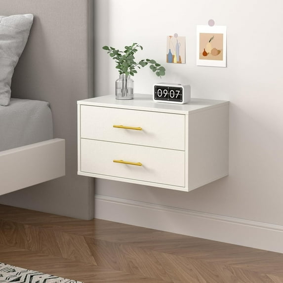 CozyHome Cube Storage Organizer, 2-Drawer Stackable Bookshelf, White Single Cube Shelf, Modular Cubby Storage System, Wooden Display Shelf for Closet, Living Room, Bedroom, Apartment, Dorm