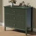 thumbnail image 1 of Cozy Home Green 3 Drawer Dresser with Ball Bearing Slide, Modern Styl, 1 of 9