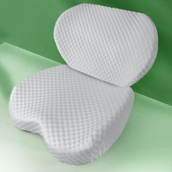 CozyHome Memory Foam Seat & Lumbar Cushion Set, Gray, 2-Pc