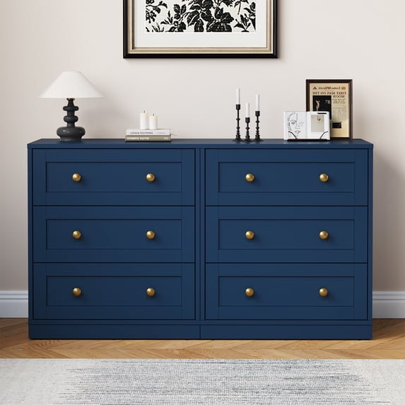 CozyHome Set of 2 Bedside Tables, Modern 3-Drawer Wooden Nightstands with Gold Knobs, Functional Accent Cabinets for Bedroom or Living Room