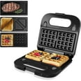 CozyHome Waffle Iron, Panini Press Grill and Sandwich Maker Set, 3 in 1