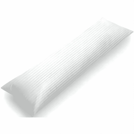 CozyHomey Classic Collection Vintage Fashion Striped White Polyester Down Alternative Body Pillow, 20" x 54"