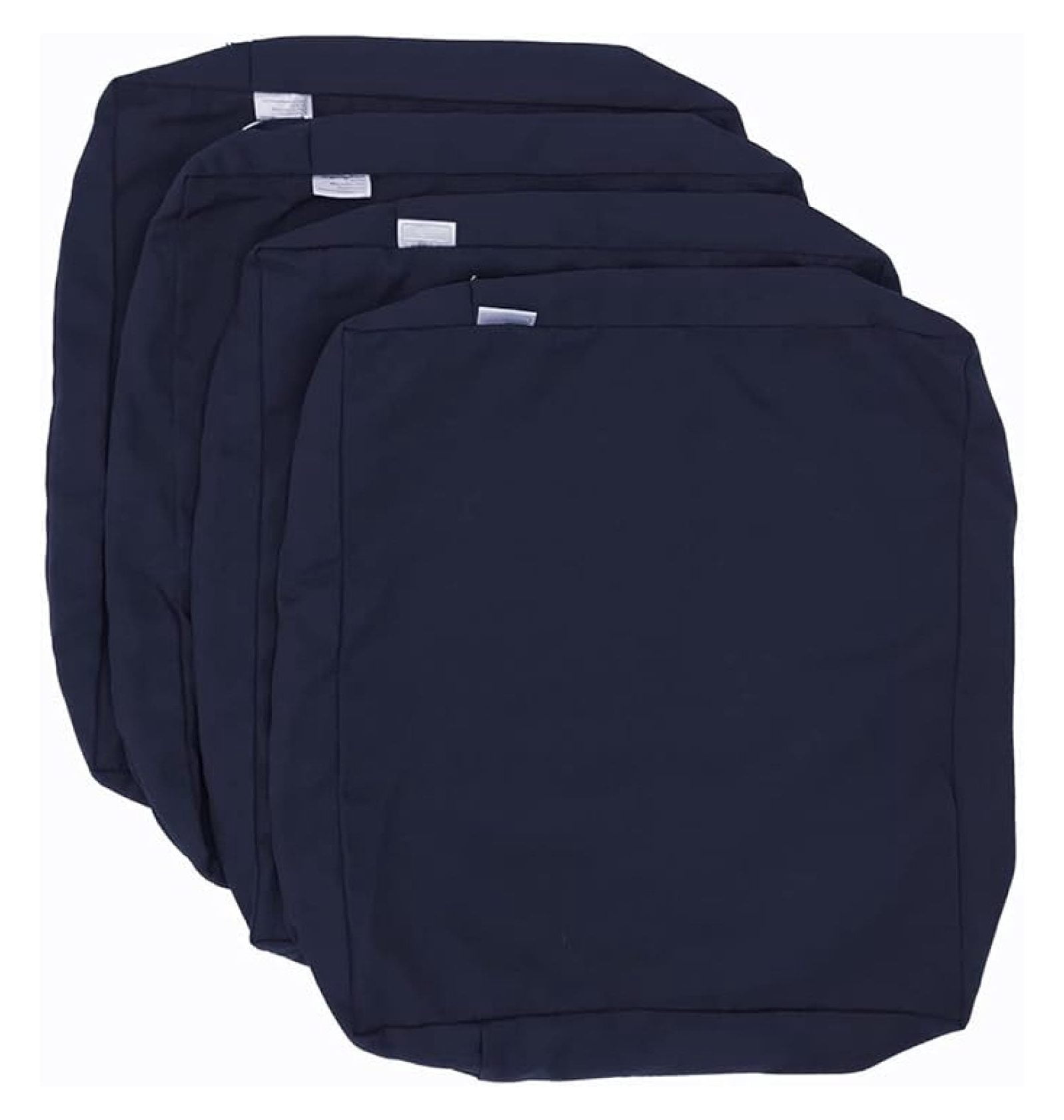 CozyLounge Midnight Dark Navy Outdoor Water Patio Chair Cushion Seat Pillow Covers (24"x24"x4" (4 Covers))