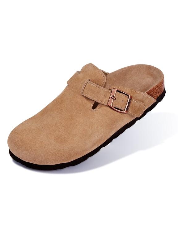 CozyNest VIBE Genuine Leather Clogs for Women and Men Slip on Mules Shoes with Cushioned Insole and Arch Support