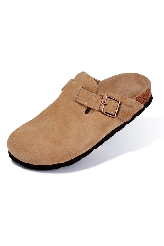 CozyNest VIBE Genuine Leather Clogs for Women and Men Slip on Mules Shoes with Cushioned Insole and Arch Support
