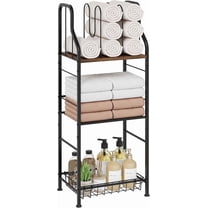 CozyNestF Free Standing Towel Rack - 3 Tier Towel Racks for Bathroom with M-Shaped Dividers, Durable Metal Towel Holder, Pool Towel Rack, Space-Saving Towel Storage Organizer, Modern Bath Towel Shelf