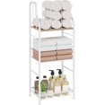 thumbnail image 1 of CozyNestF Free Standing Towel Rack - 3 Tier Towel Racks for Bathroom with M-Shaped Dividers, Durable Metal Towel Holder, Pool Towel Rack, Space-Saving Towel Storage Organizer, Modern Bath Towel Shelf, 1 of 18