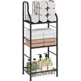 thumbnail image 1 of CozyNestF Free Standing Towel Rack - 3 Tier Towel Racks for Bathroom with M-Shaped Dividers, Durable Metal Towel Holder, Pool Towel Rack, Space-Saving Towel Storage Organizer, Modern Bath Towel Shelf, 1 of 18