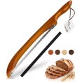thumbnail image 1 of CozyNestFinds 16.5” Bread slicer for Homemade Bread, Serrated Bread Knife for homemade bread with Bow Design, Premium Bread Knife, Bread Slicer, Bread Cutter for Bagels, Baguettes, Light Brown Color, 1 of 13