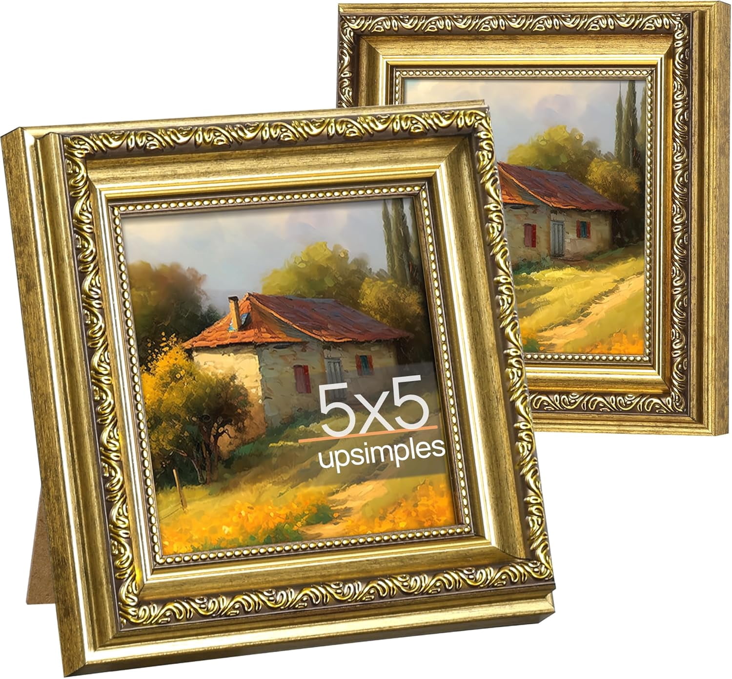 CozyNestFinds 5x5 Picture Frame with Real Glass, Ornate Vintage 5 x 5 ...