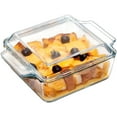 thumbnail image 1 of CozyNestFinds 6x6 Inches Square Glass Casserole Dish With Glass Lid - Microwave Safe Bakeware for Cooking, 1 of 17