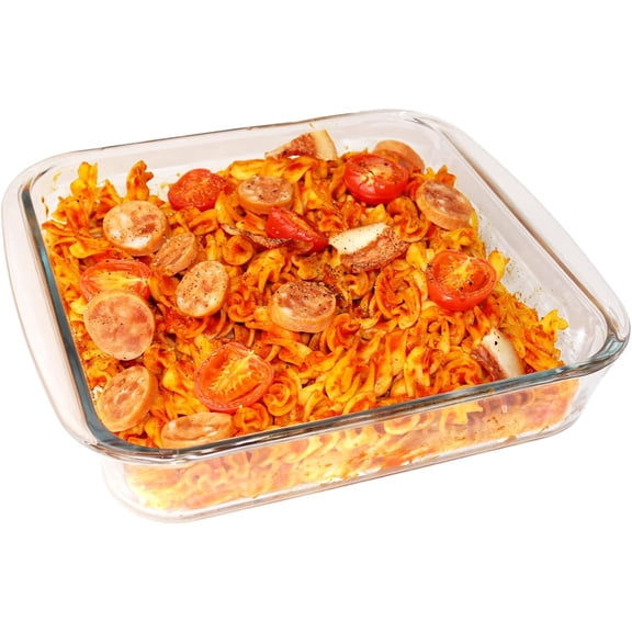 8×8in Square Glass Baking Dish, 1.6QT Baking Pan, Baking Dishes for Oven