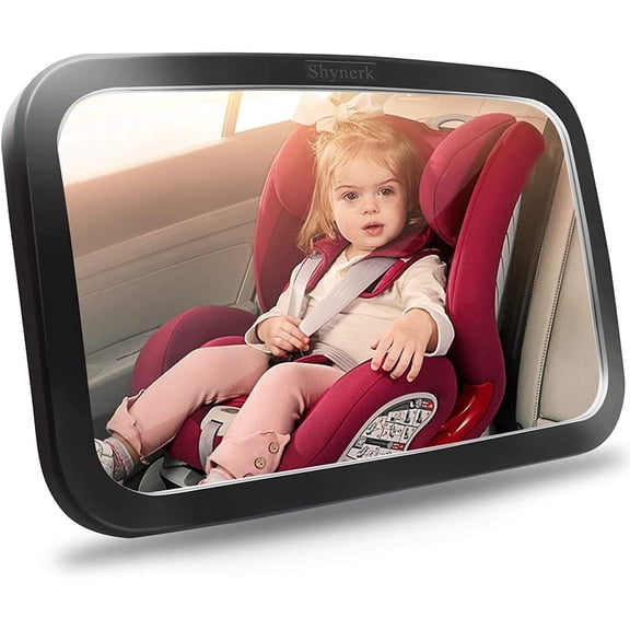 CozyNestFinds Baby Car Mirror, Safety Car Seat Mirror for Rear Facing Infant with Wide Crystal Clear View, Shatterproof, 360 Rotation, Crash Tested and Certified