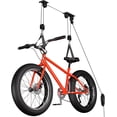 thumbnail image 1 of CozyNestFinds Bike Hoist, Heavy Duty Bike Pulley System for Garage Ceiling Bicycle Hanger, Bike Lift Overhead Storage Holds Up to 85 lbs Capacity, Fit 10-16 Foot Ceilings, Black, 1 of 8
