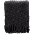 thumbnail image 1 of CozyNestFinds Black Throw Blanket for Couch, Boho Throws for Home Decor, Soft Blanket for Bedroom Decor Housewarming Gifts, 50"x60", 1 of 18