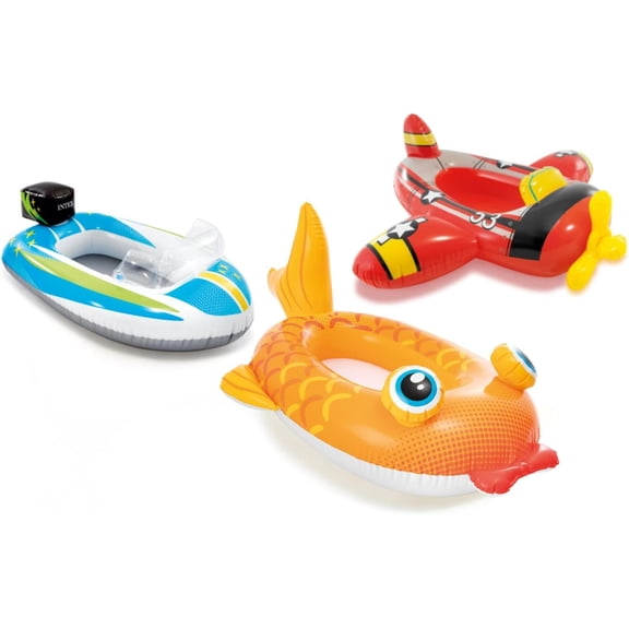 CozyNestFinds Pool Cruiser - Aufblasbare Babysitz/Schwimmboot, Modell Sortiert