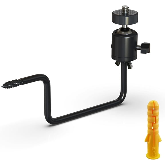 CozyNestFinds Trail Camera Tree Mount 360 Degree Adjustable Game Camera Mount 1 Pack 1/4 Inch Screw Easy Installation Compact Sturdy for Hunting Wildlife Monitoring Black