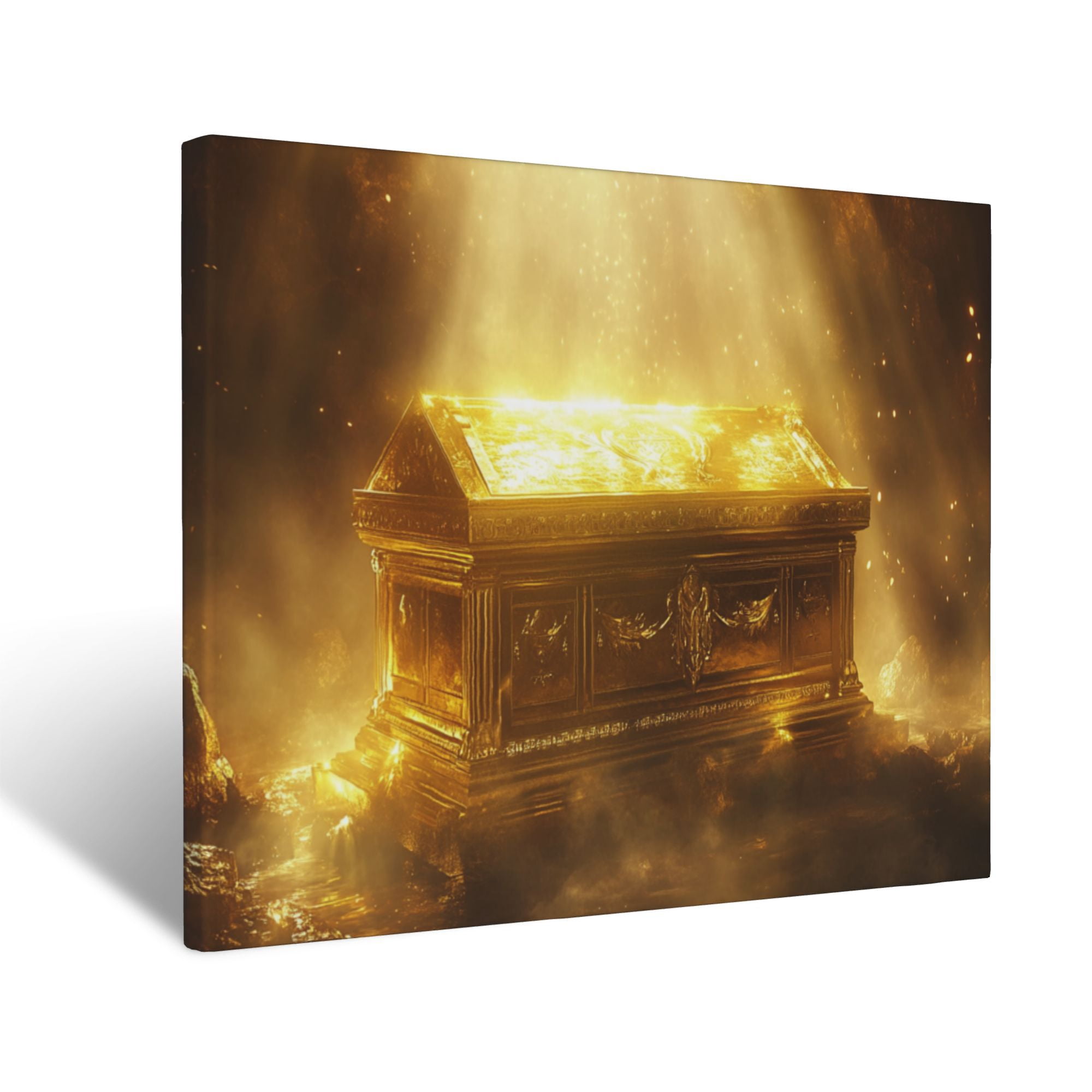 CozyNet The Ark Of The Covenant Glowing In Gold, Surrounded By Divine ...