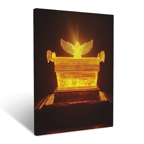 CozyNet Ark Of The Covenant Glowing A Symbol Of God Presence & Eternal Promise To His People Wall Art Prints With Frame Canvas Perfect for Living Room & Bedroom, Ready to Hang, Wall Decor 12"x16"