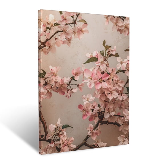 CozyNet Blooming Apple Tree Branches Framed By Soft, Drifting Spring Petals Wall Art Prints With Frame Canvas Perfect for Living Room & Bedroom, Ready to Hang, Wall Decor 12"x16"in