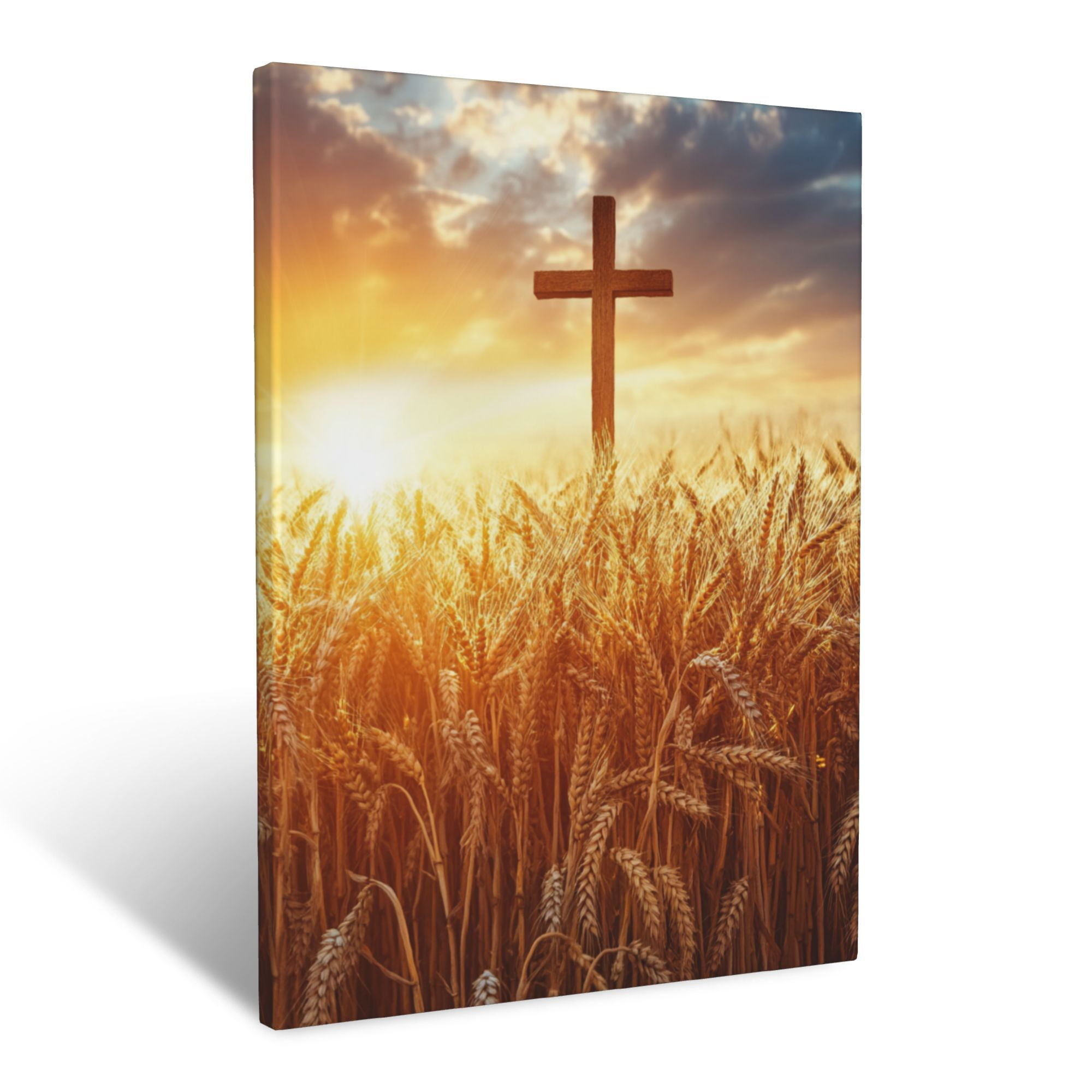 CozyNet Cross In A Field Of Wheat A Symbol Of Harvest & Faith
