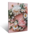 thumbnail image 1 of CozyNet Delicate Floral Wreath Featuring Peonies, Daisies, And Eucalyptus Sprigs Wall Art Prints With Frame Canvas Perfect for Living Room & Bedroom, Ready to Hang, Wall Decor 16"x20"in, 1 of 4