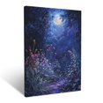 thumbnail image 1 of CozyNet Ethereal Garden Of Moonlit Flowers, Softly Glowing In A Peaceful Dreamlike Landscape Wall Art Prints With Frame Canvas Perfect for Living Room & Bedroom, Ready to Hang, Wall Decor 16"x20"in, 1 of 4