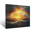 thumbnail image 1 of CozyNet Glowing Rainbow Shining Above A Stormy Sea Image Of Hope, Promise & God Covenant Wall Art Prints With Frame Canvas Perfect for Living Room & Bedroom, Ready to Hang, Wall Decor 16"x20", 1 of 10