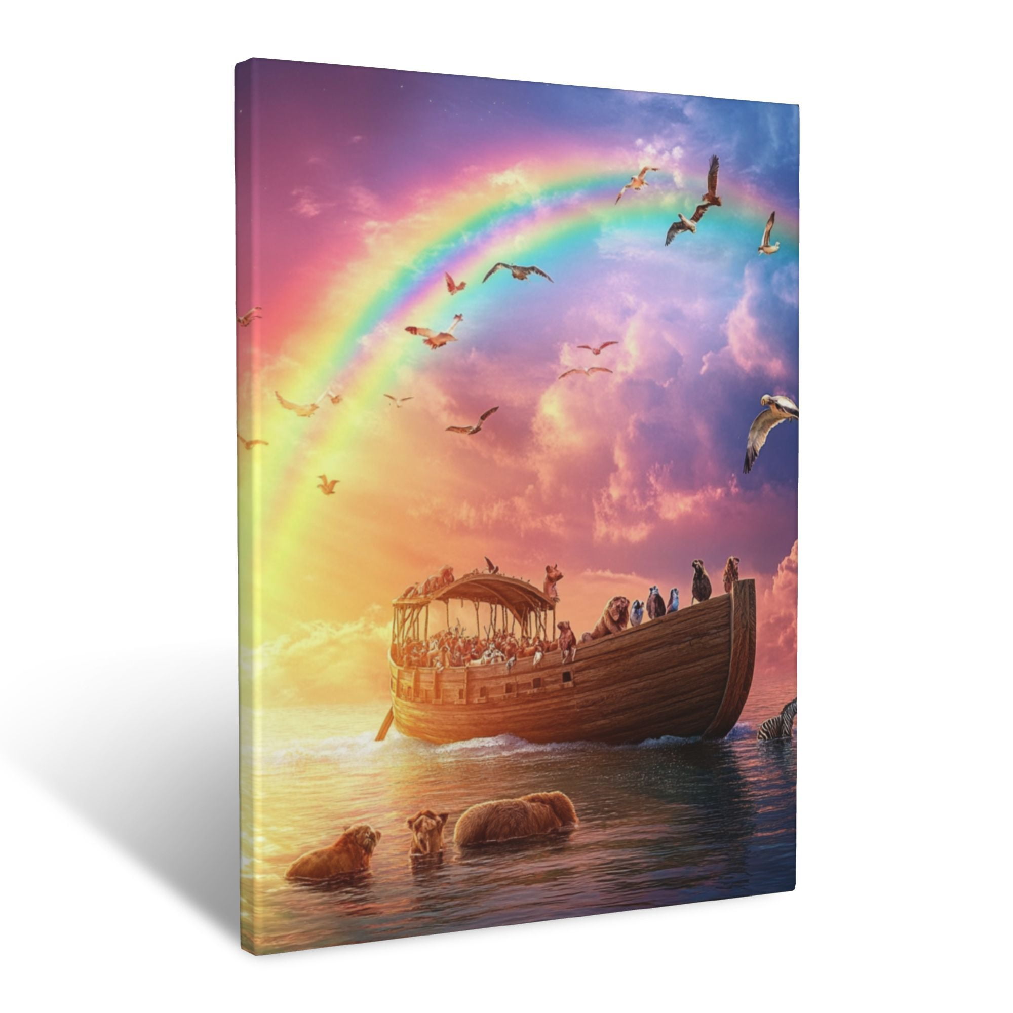Set Of 4 Pride Rainbow Wall Art Prints - 8x10 Inch, LGBTQ Love Is Love Posters, Unframed