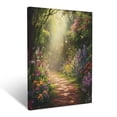thumbnail image 1 of CozyNet Pathway Through Serene Gardens Glowing With Divine Light & Vibrant Flowers God Care Wall Art Prints With Frame Canvas Perfect for Living Room & Bedroom, Ready to Hang, Wall Decor 12"x16", 1 of 10