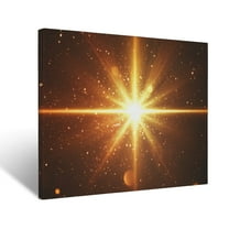 CozyNet Radiant Glowing Star Over Bethlehem, Symbolizing The Light Of Christ Wall Art Prints With Frame Canvas Perfect for Living Room & Bedroom, Ready to Hang, Wall Decor 12"x16"