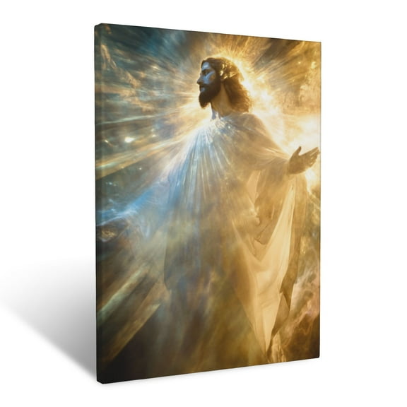 CozyNet The Resurrection Of Jesus Glowing Softly As He Emerges From The Tomb Under Celestial Light Wall Art Prints With Frame Canvas Perfect for Living Room & Bedroom, Wall Decor 16"x20"