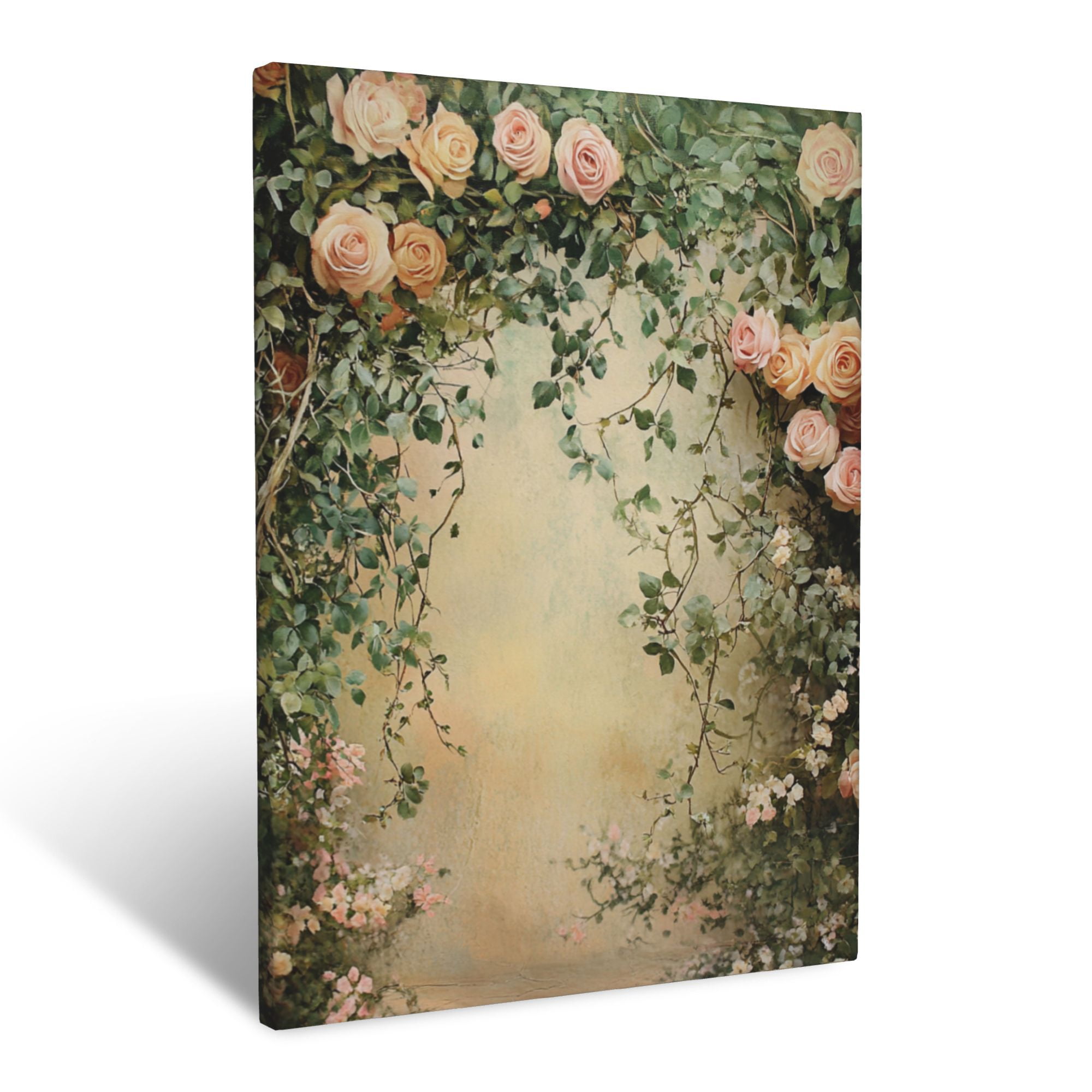 CozyNet Romantic Floral Arch With Intertwined Roses, Ivy Vines And ...