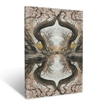 CozyNet Surreal Mirrored Landscape Of Twisted Tree Branches And Blossoms Wall Art Prints With Frame Canvas Perfect for Living Room & Bedroom, Ready to Hang, Wall Decor 12"x16"in