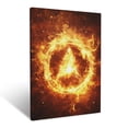 thumbnail image 1 of CozyNet The Holy Spirit Symbol Shining Brightly Surrounded By Flames Of Divine Energy Wall Art Prints With Frame Canvas Perfect for Living Room & Bedroom, Ready to Hang, Wall Decor 12"x16", 1 of 10
