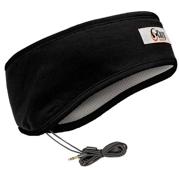 CozyPhones Sleep Headphones & Travel Bag, Lycra Cool Mesh Lining and Ultra Thin Speakers. Perfect for Sleeping, Sports, Air Travel, Meditation and Relaxation - Black