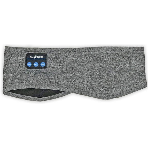 CozyPhones Wireless Sports Headphones - Lycra Cool Mesh Lining and Thin Speakers. Perfect for Sleeping, Sports, Air Travel, Meditation and Relaxation - Gray