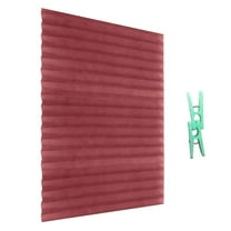 CozyQx Home Essentials Household Cordless Blind Light Filtering Fabric Pleated Shade for Balcony Cafe Window Bathroom Curtain 35.4 X 59 inch Home Decor Red