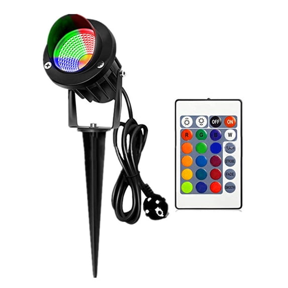CozySound 120V Outdoor Spotlight, 10W Waterproof RGB LED Outdoor Spotlight, 5000K Landscape Lighting for Yard Flag Tree Holiday Decor
