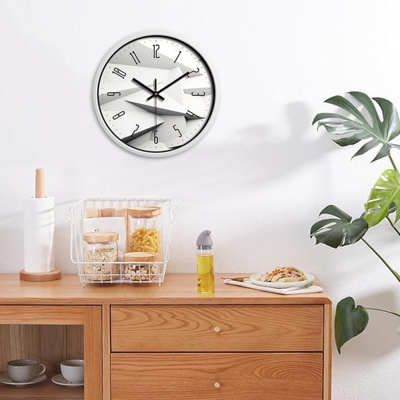 CozySound 12" Quartz Digital Contemporary Wall Clocks, Silent Non Ticking