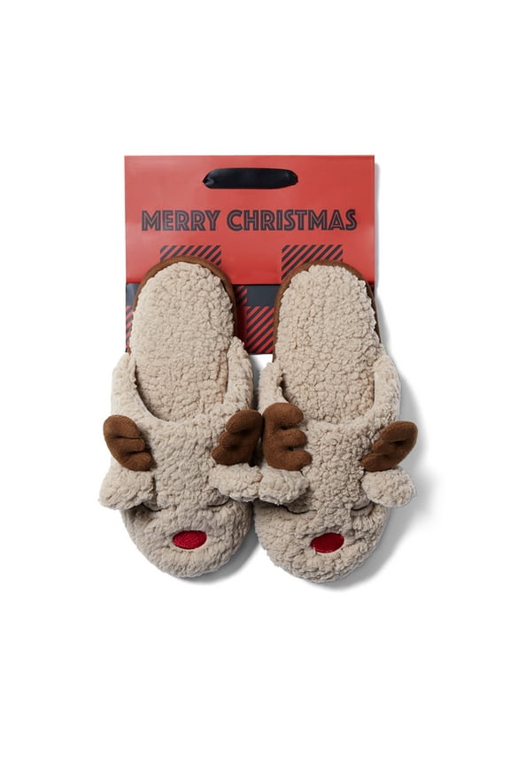 Cozyfoams Women's Holiday Novelty Scuff Slipper with Gift Bag