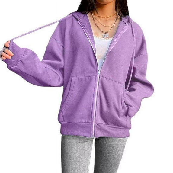 Cozyfort Hoodies for Women Zip up Casual Full Zip Up Sherpa Lined Hoodie Sweatshirt Jacket Coat Sweatshirt for Women Zip up