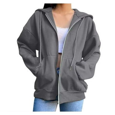Cozyfort Hoodies for Women Zip up Casual Full Zip Up Sherpa Lined Hoodie Sweatshirt Jacket Coat Sweatshirt for Women Zip up